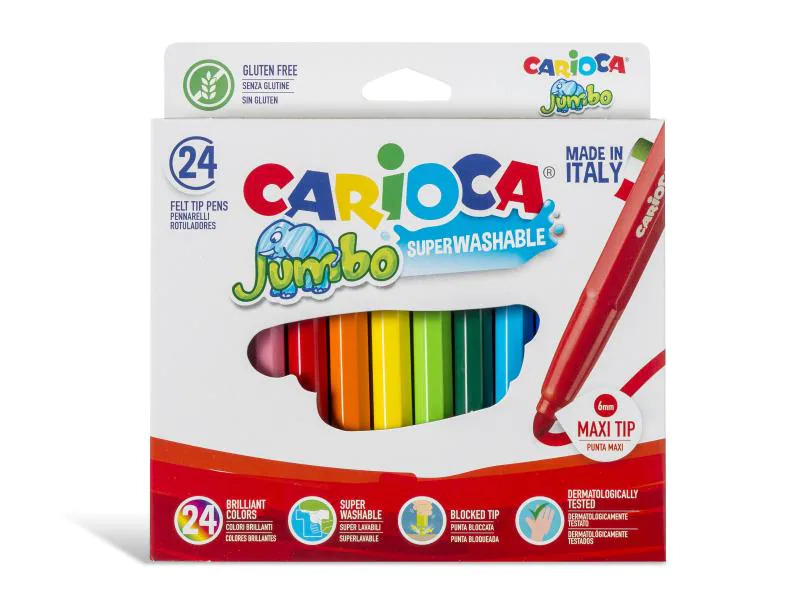 Carioca Jumbo Box 24 Stück, Mehrfarbig
