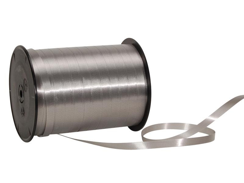 Spyk Geschenkband Poly Glatt 7 mm x 500 m, Silber
