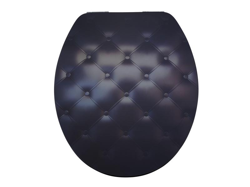 diaqua® Toilettensitz Lyon Black Sofa Absenkautomatik, Schwarz