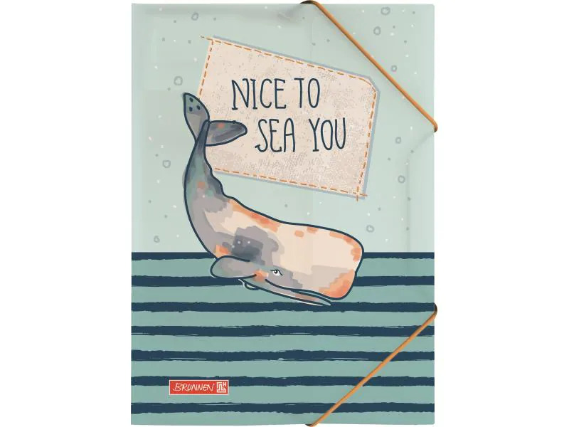 Brunnen Gummibandmappe Happy Ocean A4 Blau/Mehrfarbig