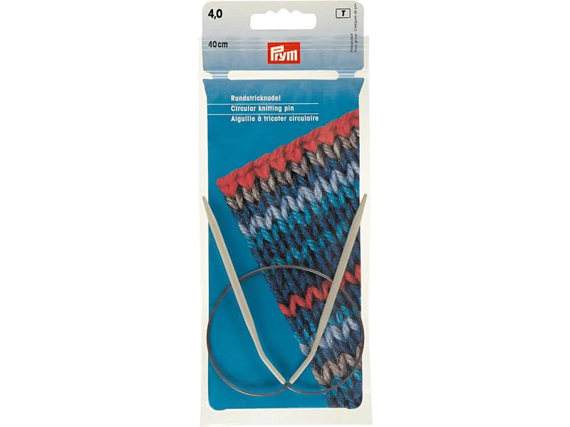 Prym Rundstricknadel Ø 4 mm x 40 cm, Alu, Grau