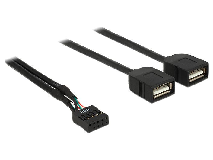 Delock USB2.0 Pinheaderkabel 2x USB2.0 40 cm