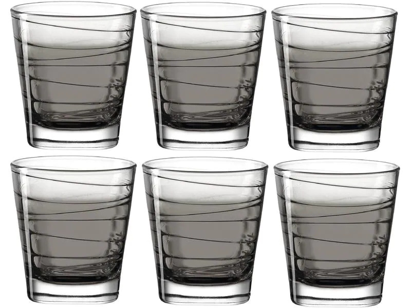 Leonardo Trinkglas Vario Struttura 250 ml, 6 Stück, Grau
