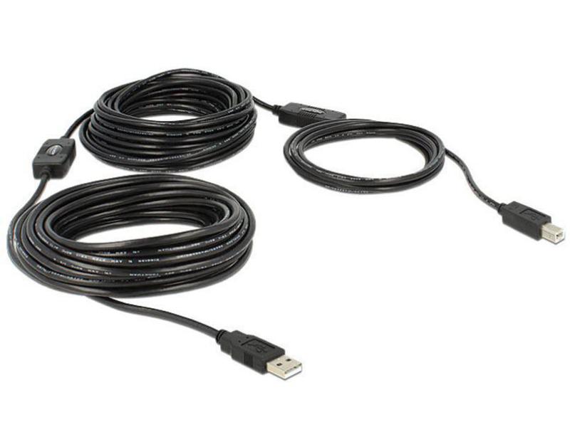 Delock USB 2.0-Kabel  USB A - USB B 20 m