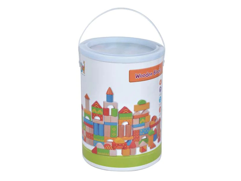 Spielba Holzspielwaren Bauklötze Holzbausteine 100 Stück