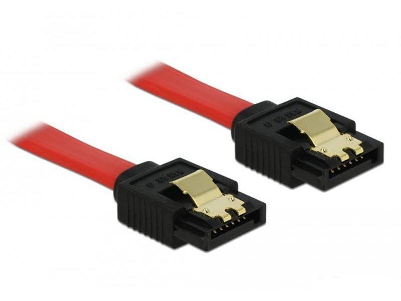 Delock SATA3-Kabel rot, Clip, 10 cm