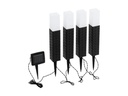 EGLO Leuchten Gartenlicht Solar Spiess Rattan, 4er Set