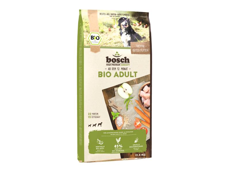 Bosch Tiernahrung Trockenfutter Bio Adult Huhn &amp; Apfel, 11.5 kg