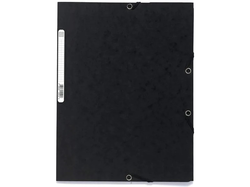 Exacompta Gummibandmappe A4 Schwarz, 250 Blatt