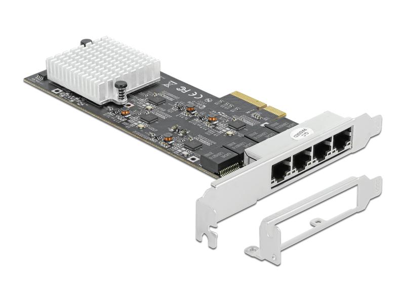 Delock Netzwerkkarte 4x 2.5Gbps, RTL8125B PCI-Express x4