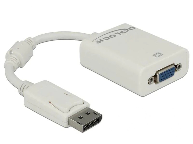 Delock Adapter Displayport - VGA Weiss