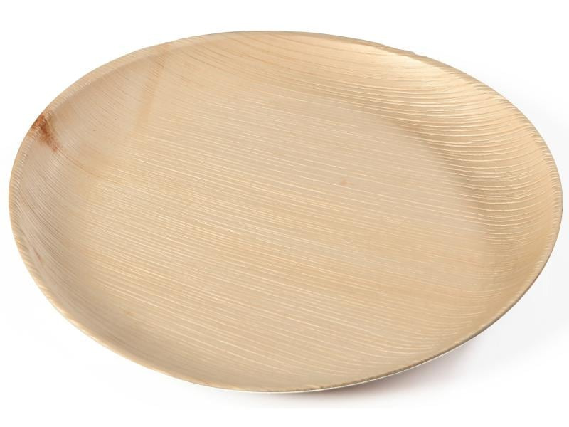 Sier Einwegteller Palm 12 cm, 20 Stück, Hellbraun
