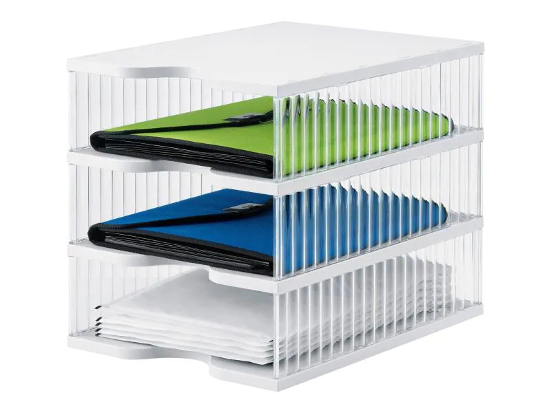Styro Dokumentenablage styropost Transparent, 3 Fächer
