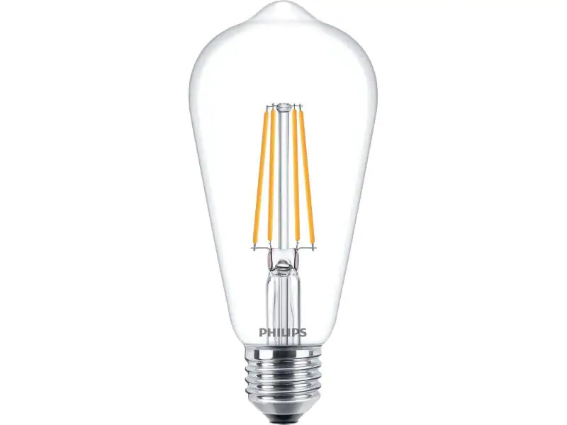 Philips Lampe LEDcla 60W E27 ST64 WW CL ND Warmweiss