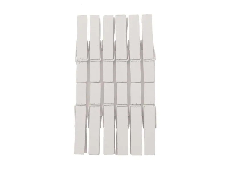 Glorex Holzkleinteile Wäscheklammer, Weiss, 12 Stück