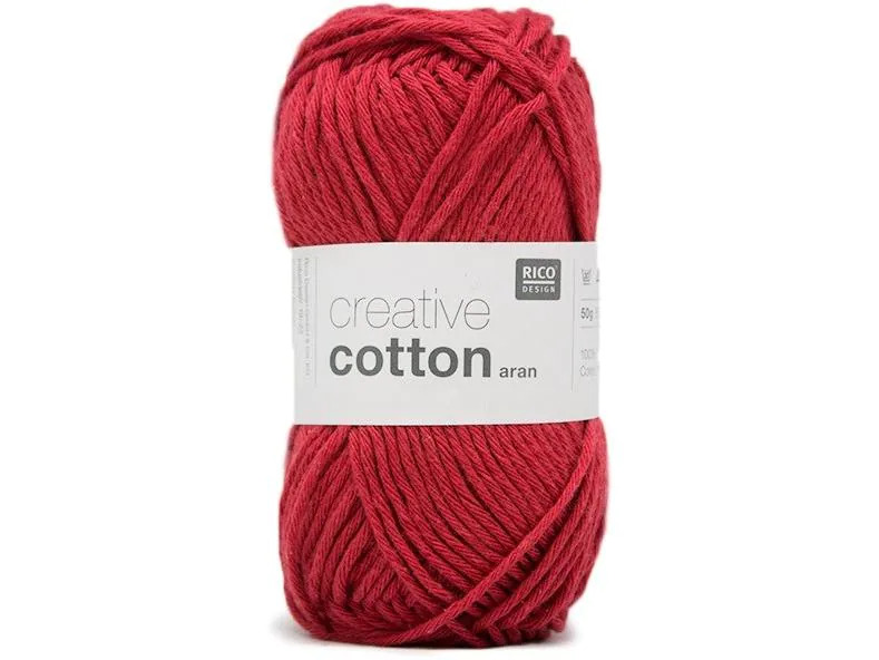 Rico Design Wolle Creative Cotton Aran 50 g, Kirsche