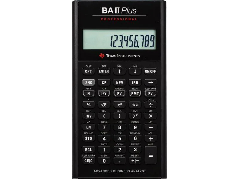 Texas Instruments Finanzrechner BAII Plus Prof