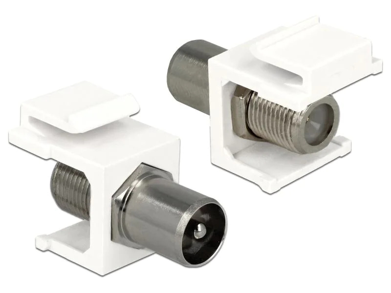 Delock Keystone-Modul IEC - F, (m-f) Weiss