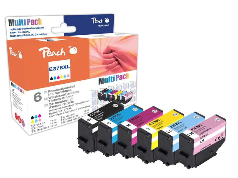 Peach Tinte Epson T3798, No 378XL Multi BK, 2x C, 2x M, Y