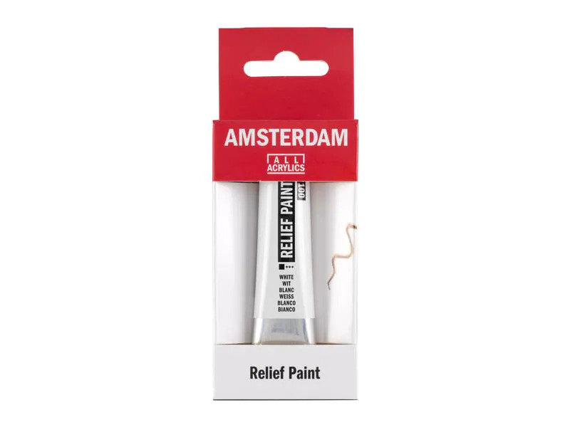 Amsterdam Acrylfarbe Reliefpaint 100 weiss deckend, 20 ml 20 ml, Weiss