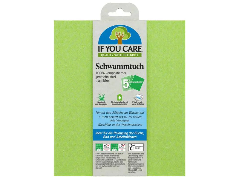 if you care Schwammtuch 5 Stück, Grün