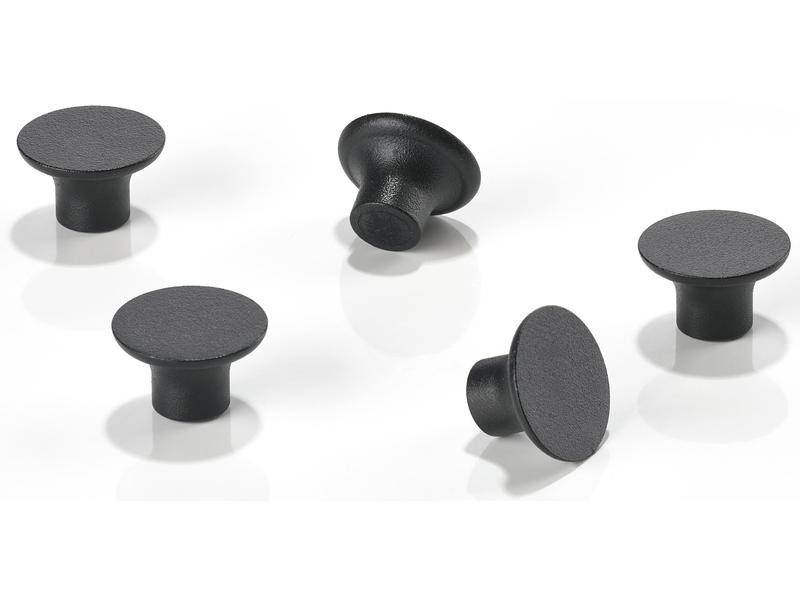 Zone Denmark Haftmagnet aus Aluminium, 5 Stück, Black