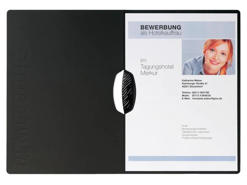 Pagna Bewerbungsmappe A4 Swing Schwarz