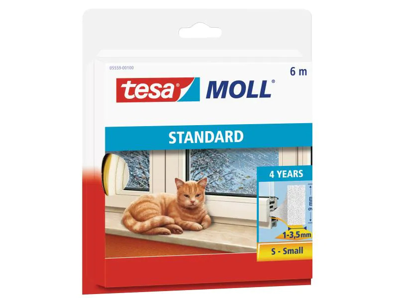 tesa Dichtungsstreifen MOLL Standard 1 Stück, Weiss