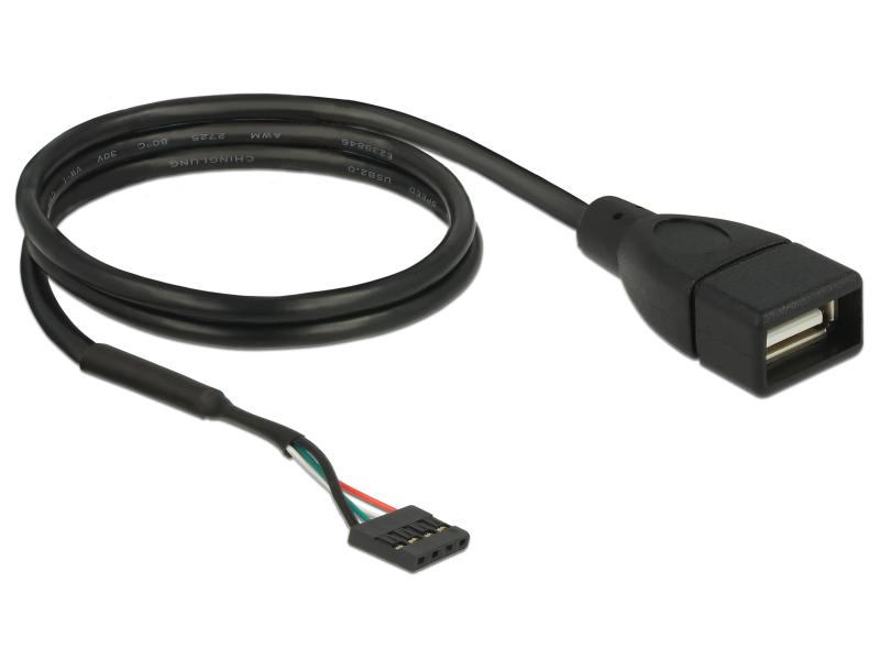 Delock USB2.0 Pinheaderkabel 60 cm  Pfostenbuchse – USB-A-Buchse