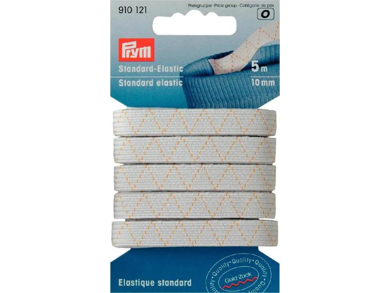 Prym Elastikband Standard 10 mm, Weiss