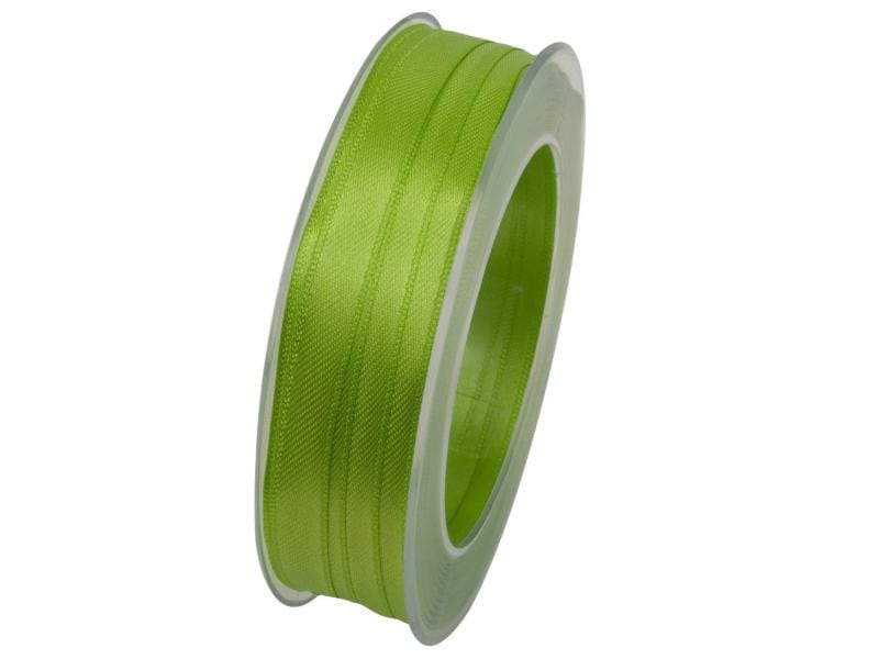GOLDINA Satinband 10 mm x 25 m, Apfelgrün, 1 Stück