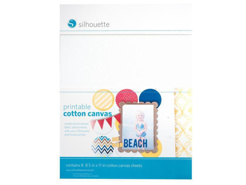 Silhouette Stoff bedruckbar selbstklebend 21.59 cm  27.94 cm  Weiss