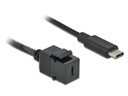 Delock Keystone-Modul USB3.0 USB-C – USB-C, 25cm Schwarz