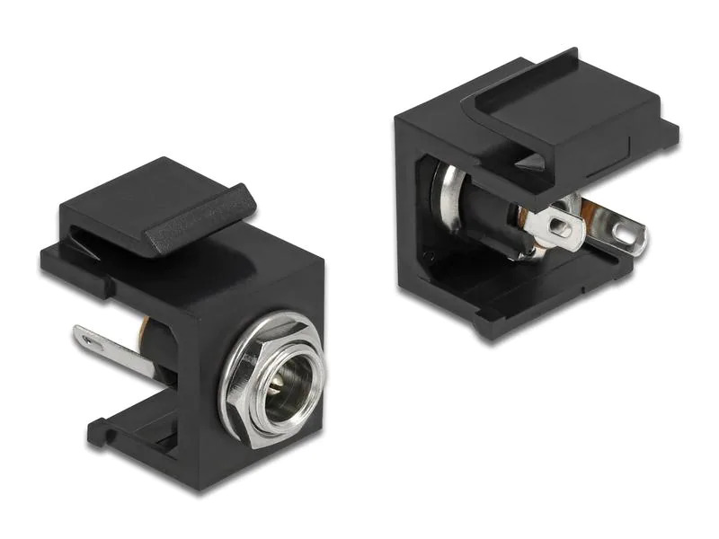Delock Keystone-Modul DC 5.5 x 2.1 mm Buchse schwarz