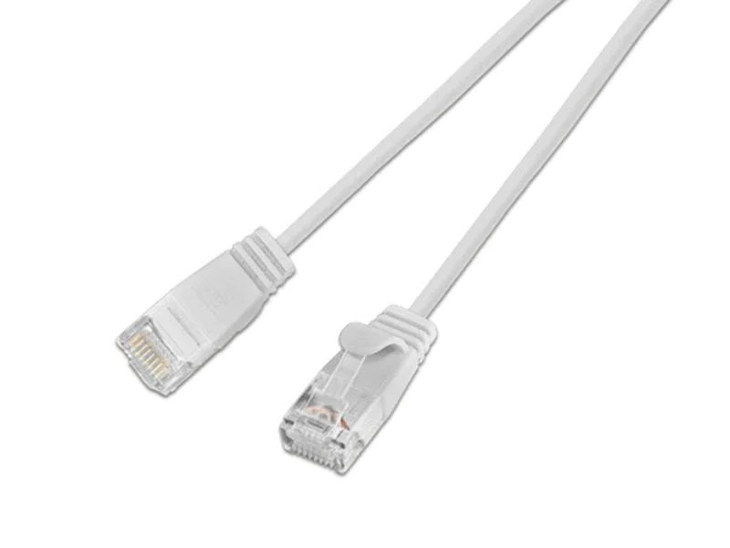 SLIM Slimpatchkabel RJ-45 - RJ-45, Cat 6, UTP, 5 m, Weiss