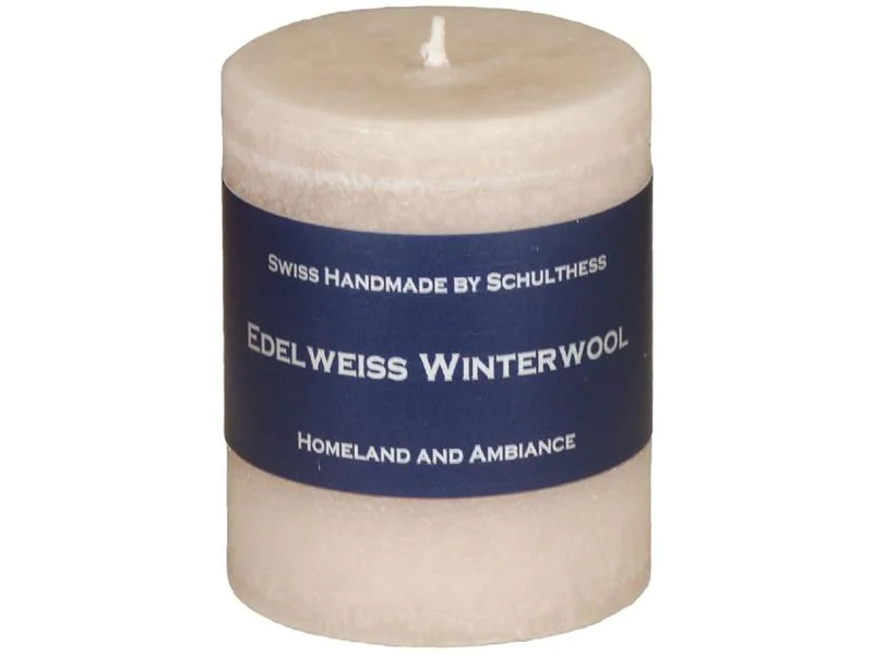 Schulthess Kerzen Duftkerze Edelweiss Winterwolle 8 cm