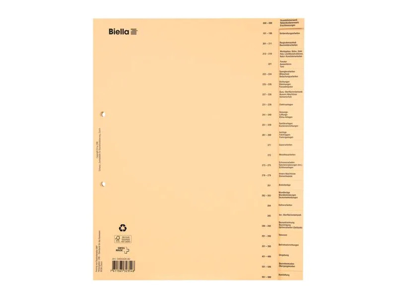 Biella Register A4 26 Taben