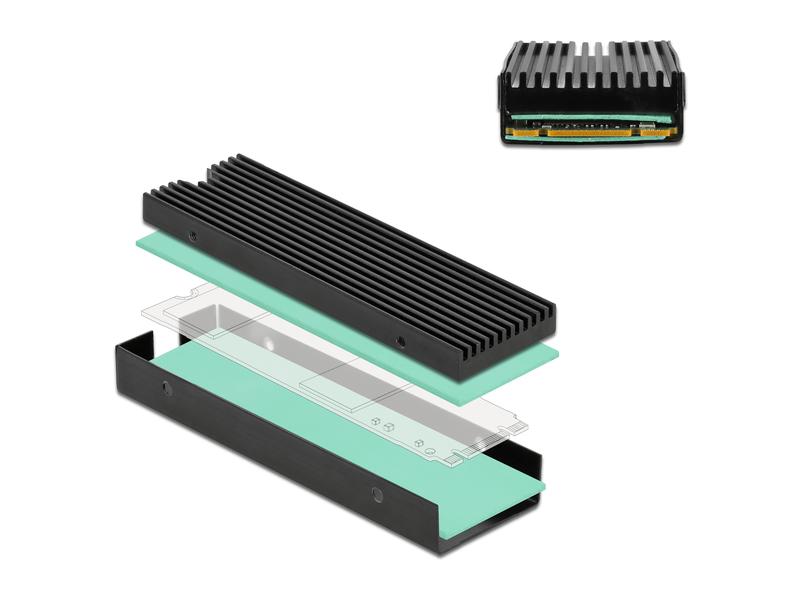 Delock M.2-Kühlkörper SSD 2280 Schwarz