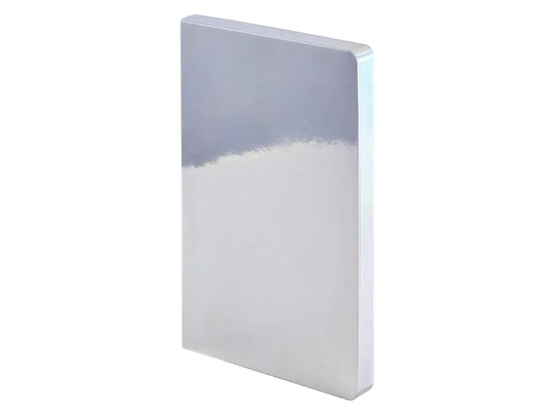 Nuuna Notizbuch Fluid Chrome M 20 x 13.5 cm, Dot, Silber