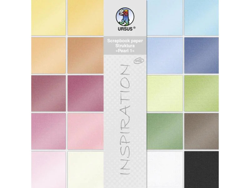 URSUS Fotokarton Leinenstruktur Pearl 1