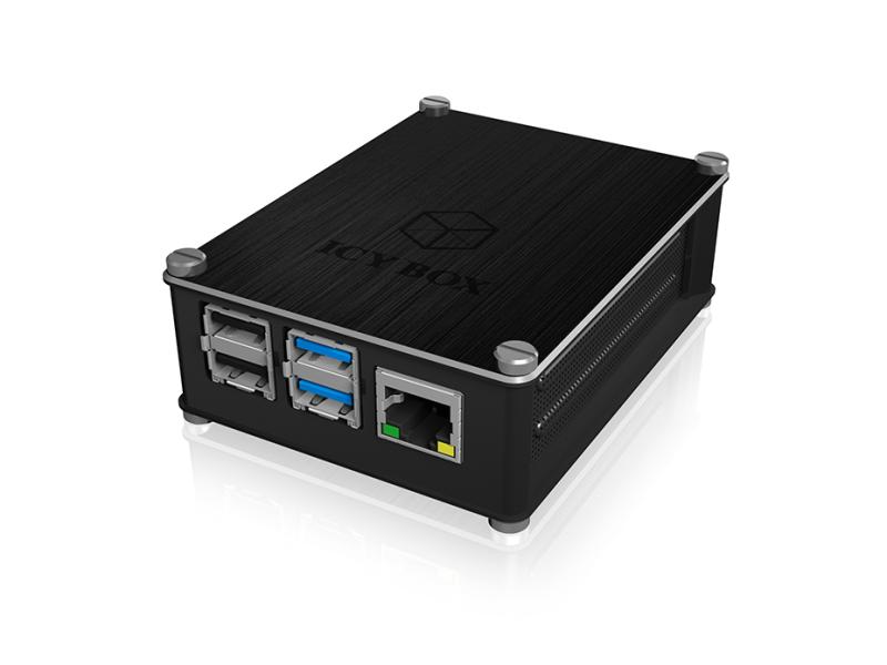ICY BOX Gehäuse für Raspberry Pi 4 Schwarz