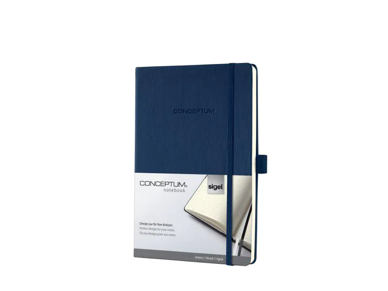 Sigel Notizbuch Conceptum A5, Liniert, Blau