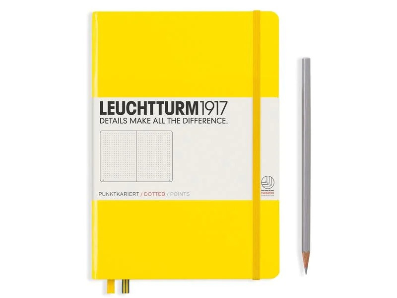 Leuchtturm Notizbuch Medium A5, Dot, 2-teilig, Zitrone