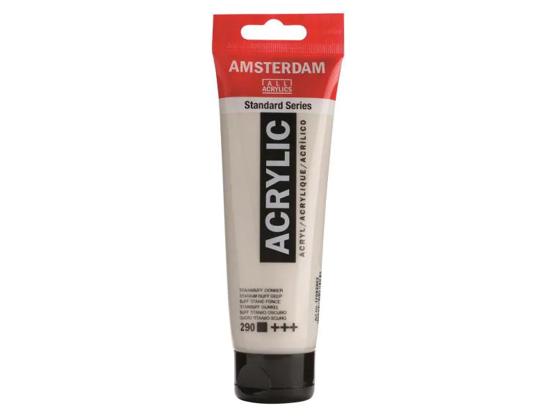 Amsterdam Acrylfarbe Standard 290 Titanbuff deckend, 120 ml