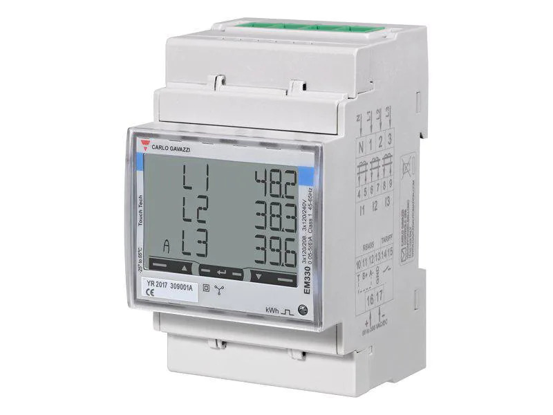 Carlo Gavazzi Dreiphasen-Energiezähler EM330 Wandleranschluss MID