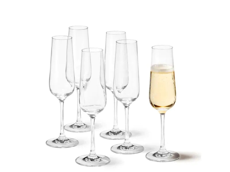 Leonardo Sektglas Tivoli 210 ml, 6 Stück, Transparent 