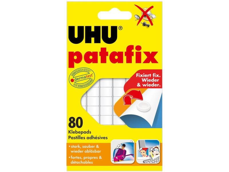 UHU Klebepad Patafix 80 Stück, Weiss