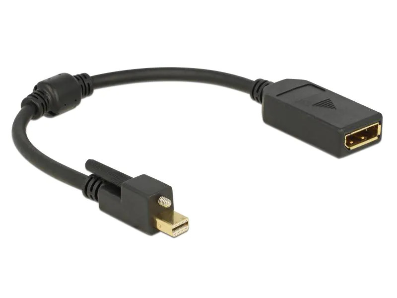 Delock Adapter Mini-Displayport - Displayport, 4K, verschraubbar
