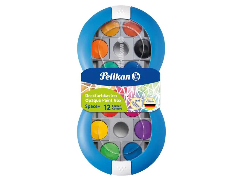 Pelikan Wasserfarbe Space+ Blau, 12 Stück, Mehrfarbig