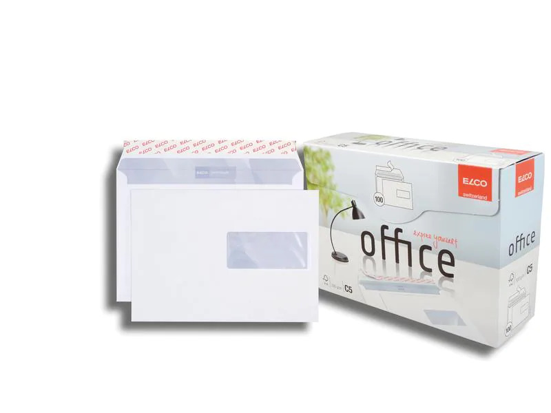 ELCO Couvert Office Box C5 mit Fenster rechts, 100 Stück